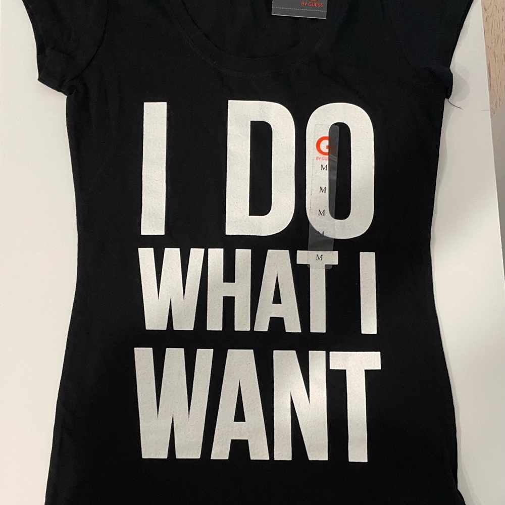 Guess Black Tee with White Logo